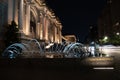 Water in movement in front of the MET Royalty Free Stock Photo