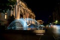 Water in movement in front of the MET Royalty Free Stock Photo