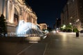 Water in movement in front of the MET Royalty Free Stock Photo