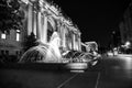 Water in movement in front of the MET Royalty Free Stock Photo