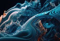 Water moving close up background. 3D rendering style.