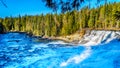 Water of the Murtle River as it tumbles over the cusp of Dawson Falls in Wells Gray Provincial Park