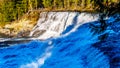 Water of the Murtle River as it tumbles over the cusp of Dawson Falls in Wells Gray Provincial Park