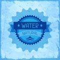 Water natural background in retro style