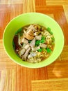 Water noodles with chicken calves and cow soft filling