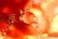 Water and oil, beautiful color abstract background based on circles Lush lava and ovals, macro abstraction. Color of the year 2020 Royalty Free Stock Photo