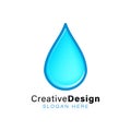 water, oil drop logo Ideas. Inspiration logo design. Template Vector Illustration. Isolated On White Background Royalty Free Stock Photo