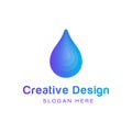 Water / oil drop logo Ideas. Inspiration logo design. Template Vector Illustration. Isolated On White Background Royalty Free Stock Photo