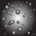 Water or oil drops on a metall Royalty Free Stock Photo