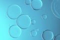 Water and oil on light blue background - Abstract macro Royalty Free Stock Photo