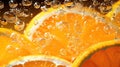 water orange soda drink fizzing Royalty Free Stock Photo