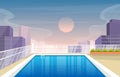 Water Outdoor Swimming Pool Hotel City Relax View Illustration Royalty Free Stock Photo