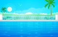 Water Outdoor Swimming Pool Hotel Nature Relax View Illustration Royalty Free Stock Photo