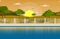 Water Outdoor Swimming Pool Hotel Nature Relax View Illustration