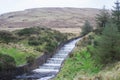 The water outfall at the Fofanny Water Treatment Works in the Western Mourne Mountians Royalty Free Stock Photo