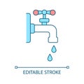 Water outflow RGB color icon