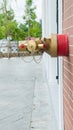 Water Outlets With Red Pipes, For Fire Fighting Royalty Free Stock Photo