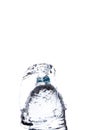 Water overflowing from plastic bottles water blur Royalty Free Stock Photo