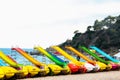 Water paddles with slide Lloret de Mar, Costa Brava, Spain