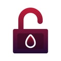 Water padlock gradient logo design template icon Royalty Free Stock Photo