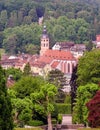 At the Water paradiese with a view of the Stiftskirche in Baden-Baden_Germany, europe Royalty Free Stock Photo