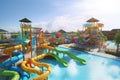 water park with diverse range of slides, including extreme and family rides