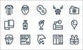 Water park line icons. linear set. quality vector line set such as lifejacket, dolphin, lifesaver, lockers, vending machine, towel