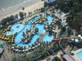 Water park Pattaya tower ocean Royalty Free Stock Photo