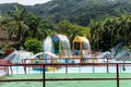 Water park, pool area for children Royalty Free Stock Photo