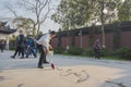 Water park to write Chinese characters