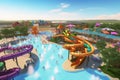 water park with variety of slides and attractions, including family-friendly rides and extreme fiberglass slides