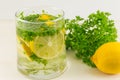 Water with parsley and lemon