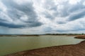Less water in Pasak Jolasid Dam at Lopburi, Thailand