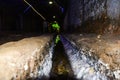 Water path inside Khewra salt mine