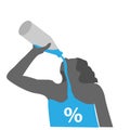 Water percentage in body. illustration in vector format Royalty Free Stock Photo