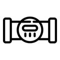 Water pipe gauge icon, outline style Royalty Free Stock Photo