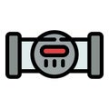 Water pipe gauge icon color outline vector Royalty Free Stock Photo