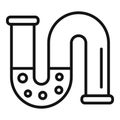 Water pipe icon outline vector. Service drain Royalty Free Stock Photo