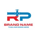 Water pipe logo initials Rp