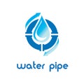 Water pipe logo