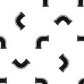 Water pipe pattern seamless black Royalty Free Stock Photo