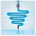 Water Pipe Timeline Business Infographic Royalty Free Stock Photo