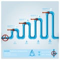 Water Pipeline Business Infographic Royalty Free Stock Photo