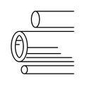 water pipes concrete line icon vector illustration