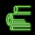 water pipes concrete neon glow icon illustration