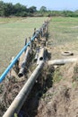 Water pipes connected to the peasant agriculture