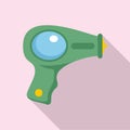 Water pistol icon, flat style