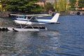 George Clooney water plane and  Villa Lake Como Italy Royalty Free Stock Photo