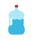 Water in plastic bottle, gallon, container element clipart in flat line style. Hand drawn vector illustration,  cartoon sketch for Royalty Free Stock Photo