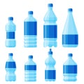 Water plastic bottle vector transparent mineral beverage blank refreshment nature blue clean liquid aqua fluid template